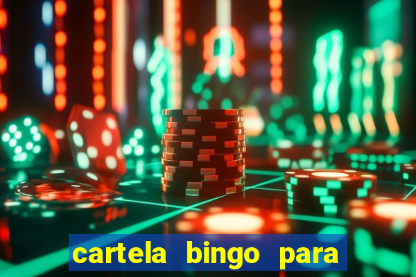 cartela bingo para cha de cozinha imprimir gratis